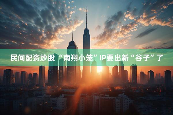 民间配资炒股 “南翔小笼”IP要出新“谷子”了